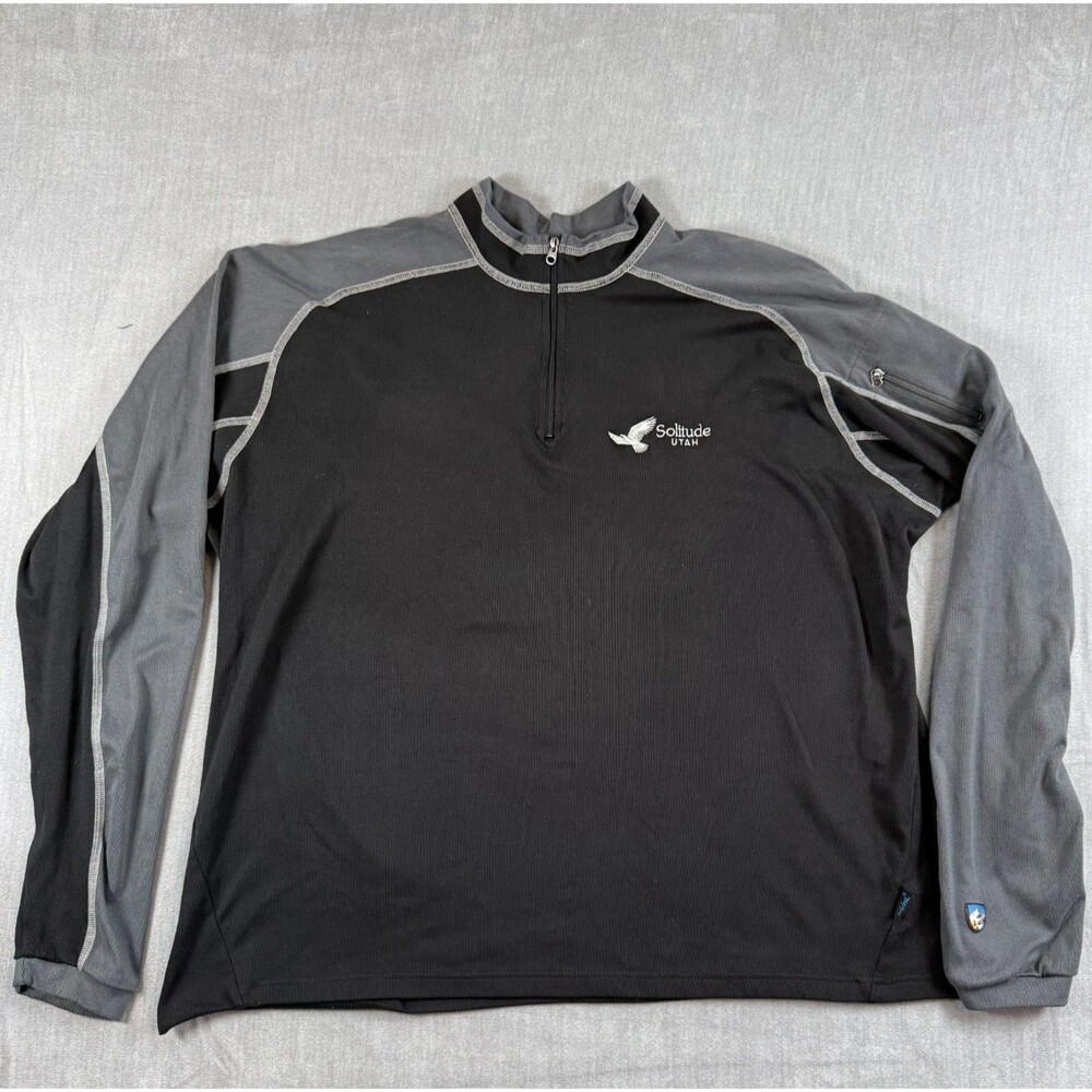 KÜHL Technikore 1/4 Zip Pullover Men's XXL Solitude Resort Bicep Pocket FLAW